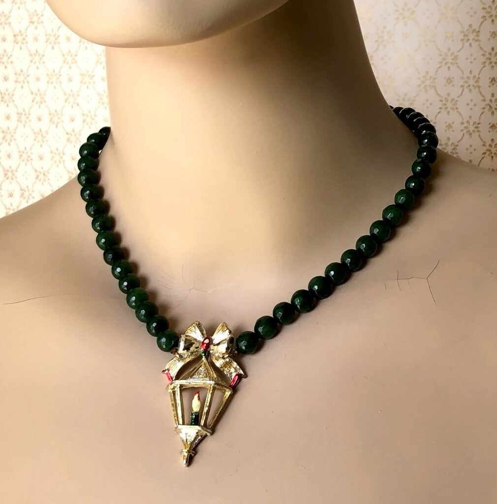 By Lantern's Light - reimagined vintage necklace
