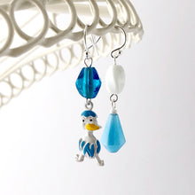 Load image into Gallery viewer, Vintage blue Easter chick earrings
